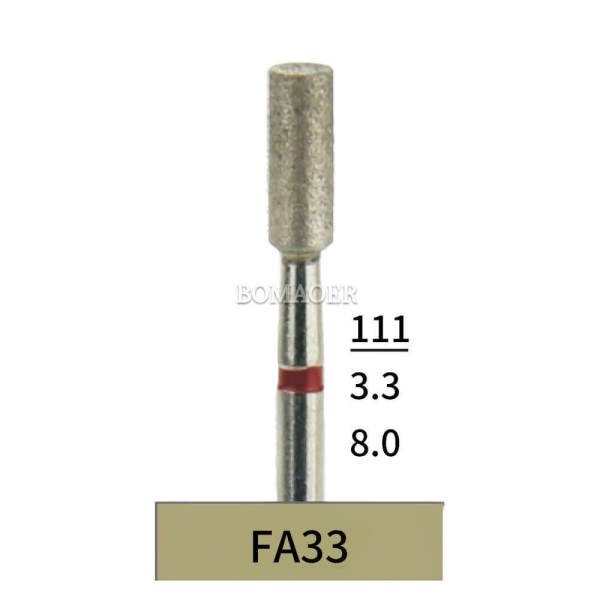 10pcs Dental Lab HP Diamond Bur FA33 Electroplated Fine Grit For Grind Zirconia