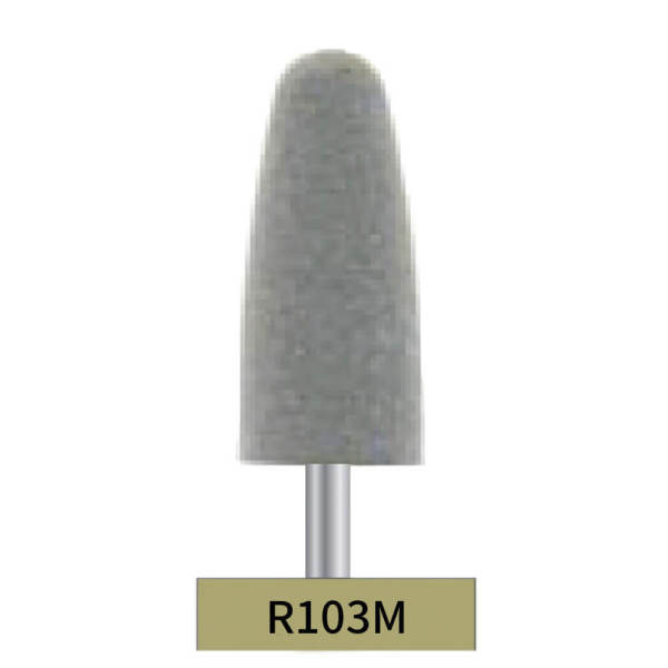 10PCS Bomaoer Rubber Bur Silicon Acrylic Polishing Gray Medium Grit R103M