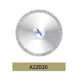 10pcs Dental Diamond Disc Thin, 0.2x22mm Double Sided Fine Grit A22D20