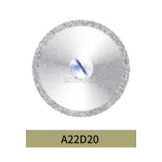 10pcs Dental Diamond Disc Thin, 0.2x22mm Double Sided Fine Grit A22D20