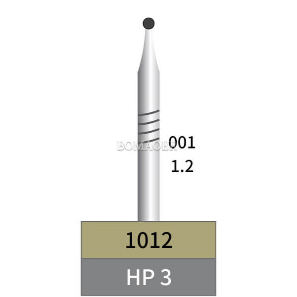 10pcs Dental Lab HP Tungsten Carbide Bur Round HP3 Dia 1.2mm