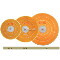 10Pcs Bomaoer Yellow Dental Polishing Brush wheel In Bristle Cotton Cloth 4'x50