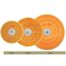 10Pcs Bomaoer Yellow Dental Polishing Brush wheel In Bristle Cotton Cloth 4'x50