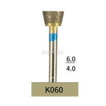 10pcs Dental Lab Full-Sintered Diamond.HP bur K060 Medium Grit For Metal
