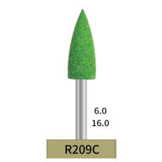 10 PCS Rubber Bur Silicon Acrylic Polishing Green Coarse Grit R209C