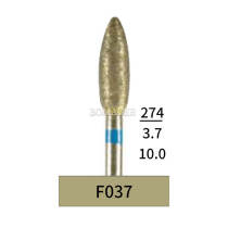 10pcs Dental Lab Full-Sintered Diamond.HP bur F037 Medium Grit For Metal