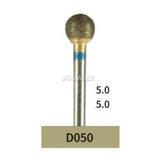 10pcs Dental Lab Full-Sintered Diamond.HP bur D050 Medium Grit For Metal