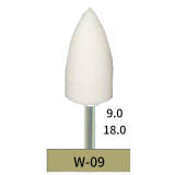 10 Pcs Dental Lab White Stones for Metal Alloy Composite Polishing Set W09