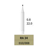10pcs Dental Low speed Tungsten Carbide Bur RA/CA Shank RA34 22MM 010/008