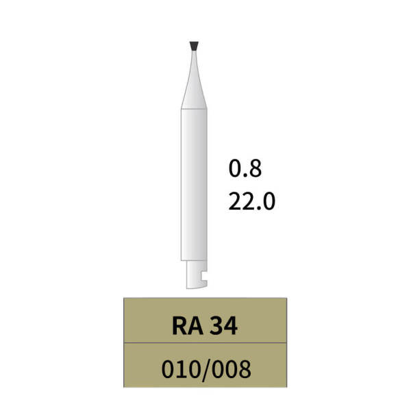 10pcs Dental Low speed Tungsten Carbide Bur RA/CA Shank RA34 22MM 010/008