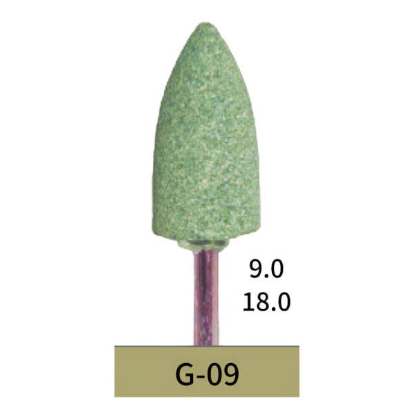 Dental Green Stones G09 10Pcs, Medium Grit for Ceramic Contouring