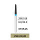 10pcs BOMAOER Diamond Bur Torpedo/SO Shank 22mm 298-016M Medium Grit 878K16