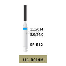 10 pcs Dental Diamond Flat End Cylinder Bur Medium Grit 111-R014M Flat End Cylinder SF-R12 24mm