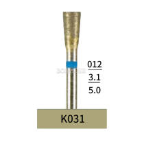 10pcs Dental Lab Full-Sintered Diamond.HP bur K031 Medium Grit For Metal