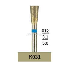 10pcs Dental Lab Full-Sintered Diamond.HP bur K031 Medium Grit For Metal