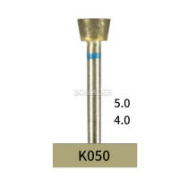 10pcs Dental Lab Full-Sintered Diamond.HP bur K050 Medium Grit For Metal