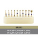 10PCS/KIT Dental Diamond burs of Ball shape Assorted in FG shank Kit Bomaoer