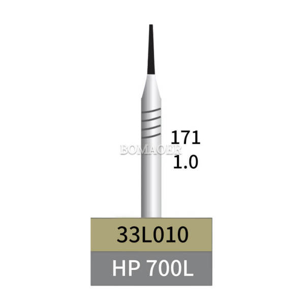 10pcs Dental Lab HP Tungsten Carbide Bur Taper HP 700L 1.0mm