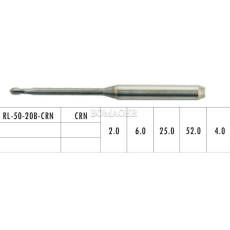 1pc Dental Lab CAD/CAM Milling Burs For Roland 50 ,For PMMA RL-50-20B-CRN