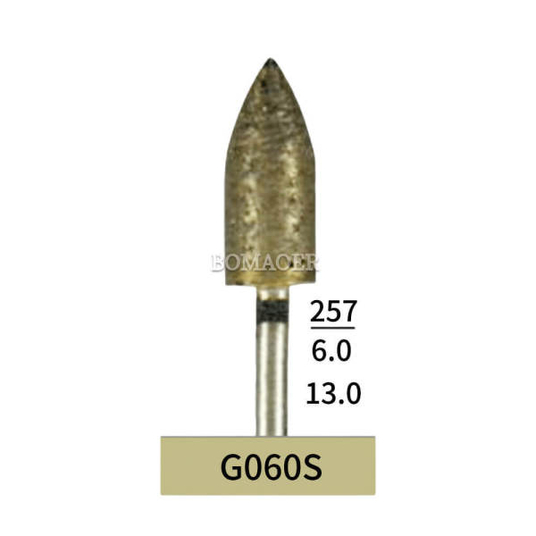 10pcs Dental Lab Full-Sintered Diamond.HP bur G060S Super Coarse Grit For Metal