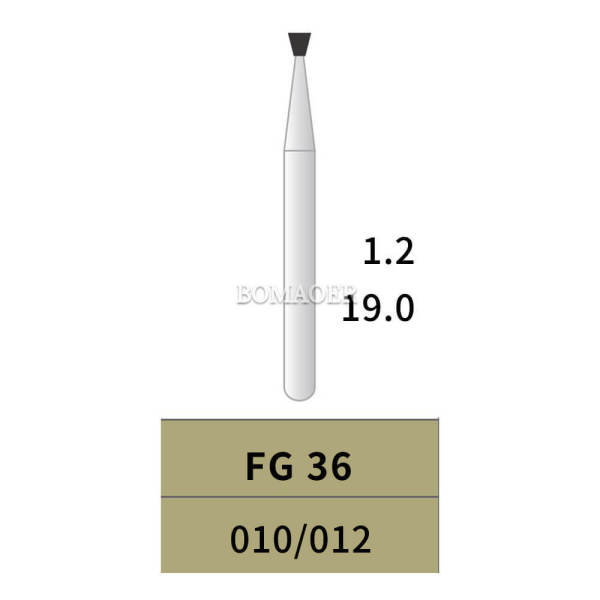10pcs Tungsten Carbide Bur Invert Cone 010/012 High speed Prepare FG36 19MM Cav