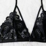 Women's Sexy Lingerie Babydoll Set Lace Bra Garter Belt G-String Bodysuit 3pcs Pack Gift for Girlfriend