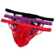 Men's 3 Colors Pack Sexy Underwear Ice G-Strings Waistband Bikini Thongs Gift For Boyfriend
