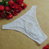 Men's 3 Colors Pack Sexy Brief Cool Underwear Ice Mesh G-Strings Bikini Thongs Gift For Boyfriend