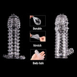 5pcs Pack Penis Sleeves Cock Enlarger Extender Delayed Ring Silicone Condom Sheath Sex Toys for Men