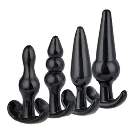 4pcs Pack Anal Plugs Silicone Butt Beads Trainer Sensuality Adult Toy for Sex