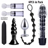 Multiple Function Pack Anal Plugs Silicone Butt Beads Vibrator Trainer Sensuality Adult Role Play Sex Toys 13/12/6/5/3pcs Pack