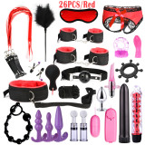 BDSM Bondage Leather Restraints Adult Sex Toys Fetish Role Play Bed Game Tool 26/23/17/15/13/10/7pcs Pack
