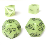 4pcs Pack Glow Sex Dice Adult Game Lover Positions Gag Love Toys Gift for Couples