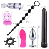 Multiple Function Pack Anal Plugs Silicone Butt Beads Vibrator Trainer Sensuality Adult Role Play Sex Toys 13/12/6/5/3pcs Pack