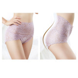 Women's 2 Colors Pack High Waist Underwear Lace Seamless Panties Breathable Cool Comfort Brief Lingerie Gift for Girlfriend or Wife
