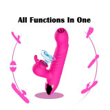 Women's Thrusting Vibrator Automatic Sucking Rabbit Dildo Licking Clit Tongue Heating Adult Sex Toy Gift For Female
