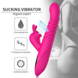 Women's Thrusting Vibrator Automatic Sucking Rabbit Dildo Licking Clit Tongue Heating Adult Sex Toy Gift For Female
