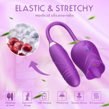 Rose Toy Vibrator Thrusting G Spot Dildo Clitoral Licking Stimulator Anal Plug Oral Tongue Adult Teasing Sex Toys for Women Couple Masturbation