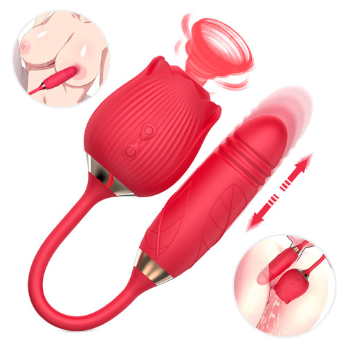 US$ 28.96 - Rose Toy Vibrator Thrusting G Spot Dildo Clitoral Sucking  Stimulator Anal Plug Oral Licking Adult Teasing Sex Toys for Women Couple  Masturbation - m.runsone.com
