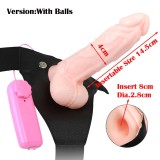 Strap on Realistic Dildo Adjustable Harness G Spot Vibrator Vagina Anal Adult Play Sex Toys for Lesbian Couple Women Men