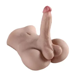 3kgs Realistic Dildo Male Torso Sex Doll with Flexible Big Cock Tight Anal Tunnel Female Masturbator Adult Unisex Sex Toys for Women Couple Lesbian Gay