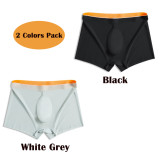 Men's Underwear Micro Modal Boxer Stretch Modern Fit Bulge Enhancing Trunks Ultra Soft Thin Breathable Ice Silky Briefs 1 or 2 or 3 packs