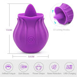 Rose Tongue Licking Vibrator Sex Toy Clitoral Sucker Clit Nipples Compact Stimulator Adult Foreplay Game Masturbation Gift for Women Ladies Couples