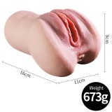 673g Lifelike Pussy Asshole Male Masturbator Cup 3D Realistic Vigina Ass Stroker Pocket Love Doll With Virgin Pussy Anus for Men Jerkoff Masturbation Adult Sex Toy