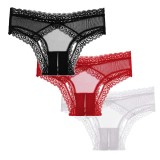 Women's Cute Crotchless Panties Brief Lingerie Sleepwear Underwear Knickers Underpant Gifts For Girlfriend Wife 1 or 3 packs