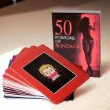 50 Positions of Bondage Sex Couple Game Cards Role Play Fun Adult Date Night Novelty Idea Toy Gift for Men Female