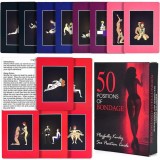 50 Positions of Bondage Sex Couple Game Cards Role Play Fun Adult Date Night Novelty Idea Toy Gift for Men Female