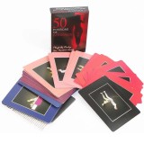 50 Positions of Bondage Sex Couple Game Cards Role Play Fun Adult Date Night Novelty Idea Toy Gift for Men Female