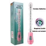Vibrating Anal Beads Anus Butt Plug Clitoral Vaginal Vibrator Flexible Long Prostate Massager Waterproof Bendable Anus Clit Stimulator Adult Sex Toy for Men Women Couple