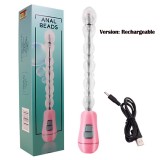 Vibrating Anal Beads Anus Butt Plug Clitoral Vaginal Vibrator Flexible Long Prostate Massager Waterproof Bendable Anus Clit Stimulator Adult Sex Toy for Men Women Couple